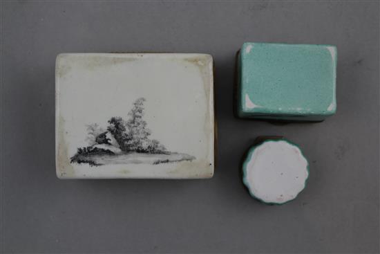 A late 18th century German enamel rectangular snuff box,